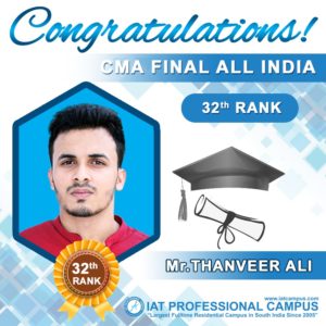 Read more about the article CMA Final All India 32th Ranker from IAT Campus