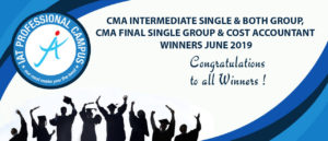 Read more about the article CMA INTERMEDIATE SINGLE AND BOTH GROUP, CMA FINAL SINGLE GROUP AND COST ACCOUNTANT WINNERS JUNE 2019