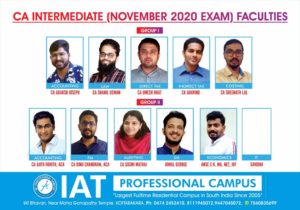 Read more about the article CA Intermediate(November 2020 Exam) Faculties