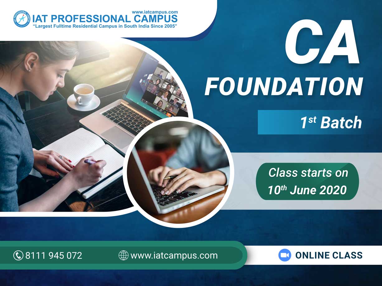 You are currently viewing CA Foundation 1st Batch- Online Class