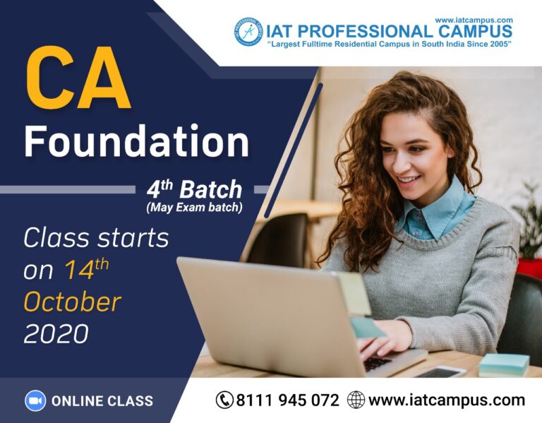 Read more about the article CA Foundation 4th Batch 2020