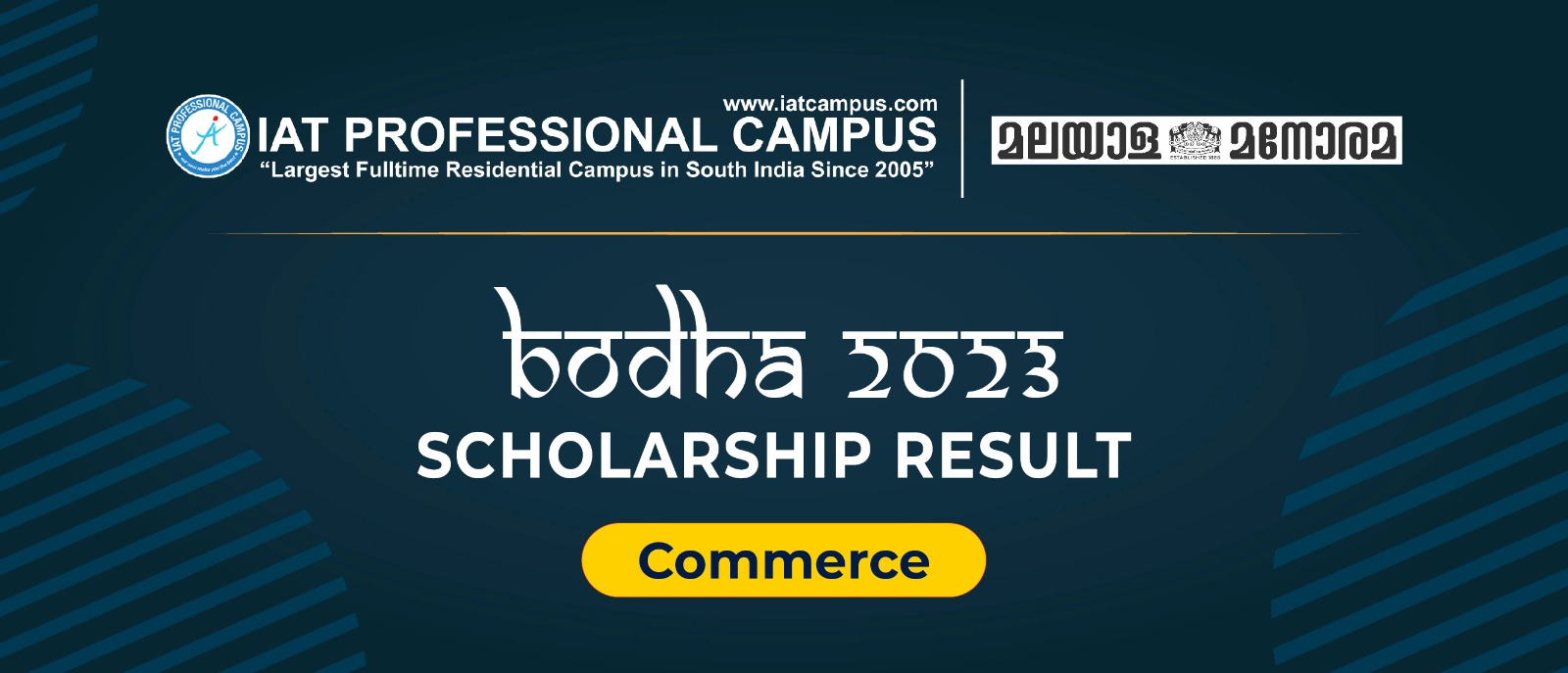 Bodha 2023 Scholarship results Commerce Banner